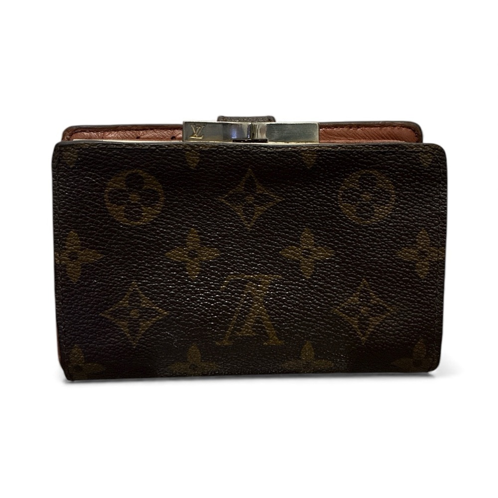 Louis Vuitton Gold and Brown Monogram Kiss lock COA included - Picture 3 of 12